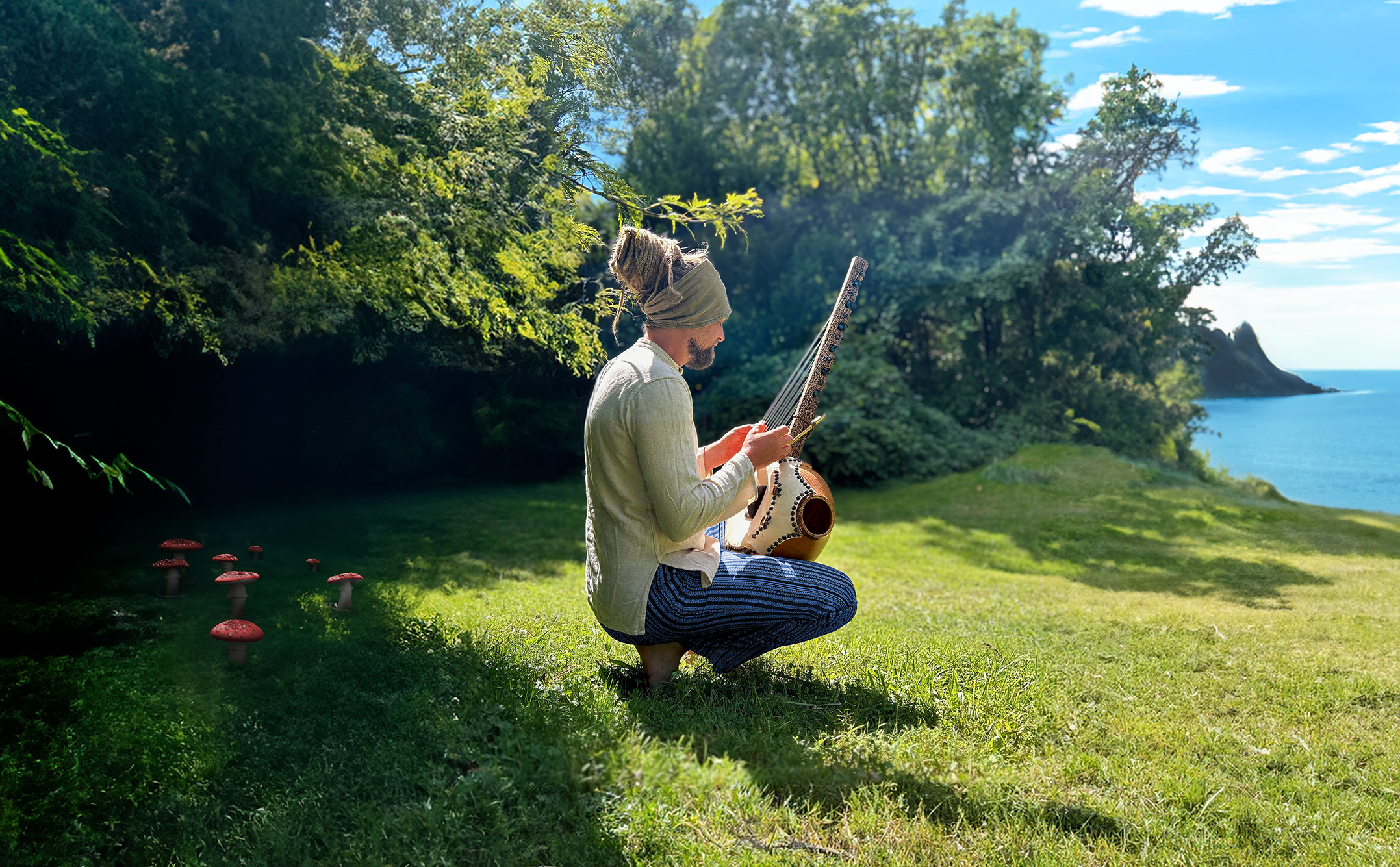 Playing I-Ching N'goni, by Bryan Anthony Vallone